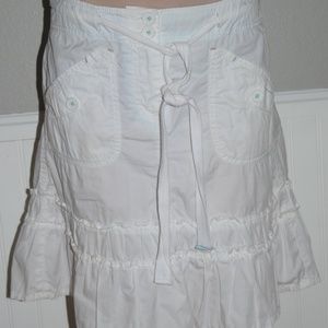 Women's white ruffle Anthropologie skirt size 2